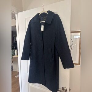 Banana Republic Dark Navy Wool Coat